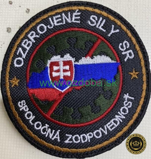 RUKÁVOVÝ ZNAK SPOLOČNÁ ZODPOVEDNOSŤ VYŠÍVANÁ VERZIA