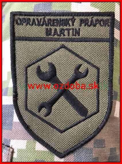 Znak vojenský opravárenský prápor MARTIN zelený