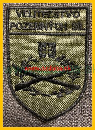 RUKÁVOVÝ ZNAK VELITEĽSTVO POZEMNÝCH SÍL OLIVA